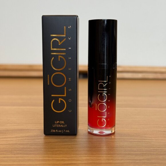 Glogirl Cosmetics Rose Infused Vegan Lip Oil Color Pink Shade Literally Full Siz - Picture 8 of 8